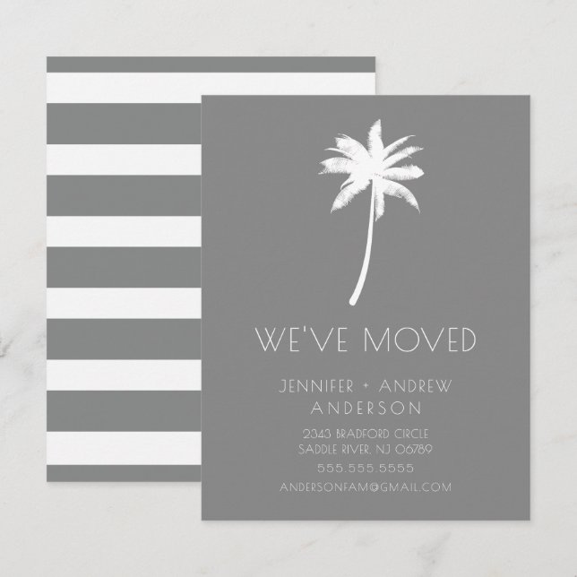 We Have Moved Palm Tree Moving Announcement (Front/Back)