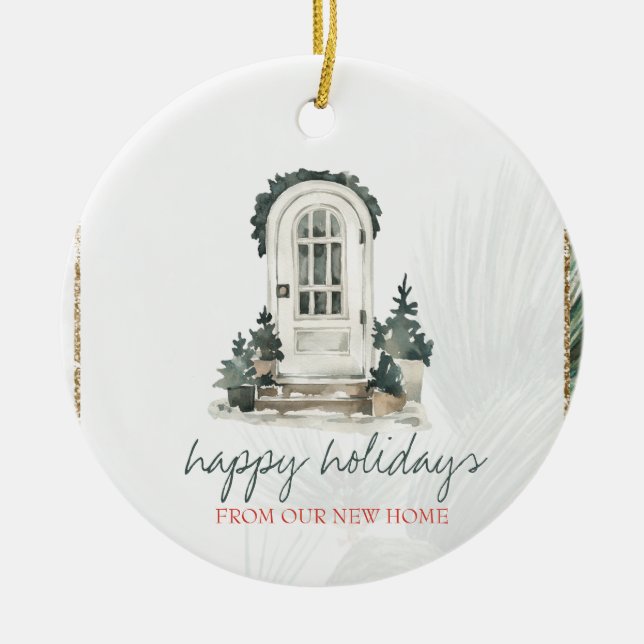 We Have Moved,Pine Tree Front Door Ceramic Tree Decoration (Front)