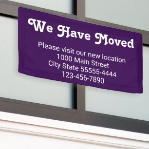 We Have Moved Please Visit Our New Location Purple Banner