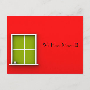 "WE HAVE MOVED" POSTCARD