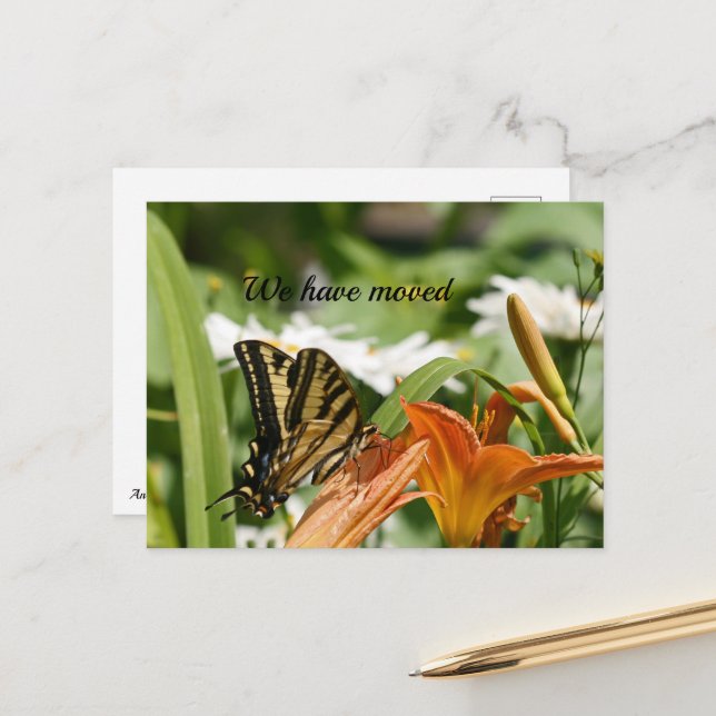 We Have Moved Postcard (Front/Back In Situ)