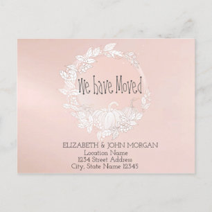 We Have Moved, Pumpkin New Address Announcement Postcard