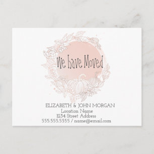 We Have Moved, Pumpkin, New Address Announcement Postcard