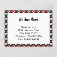 We Have Moved Red Green Christmas Trees Pattern