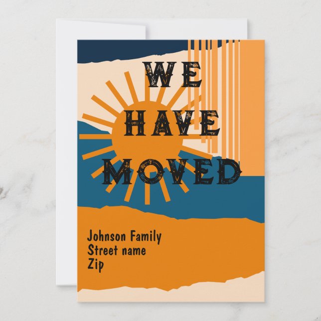 We Have Moved Sky is Falling Invitation (Front)