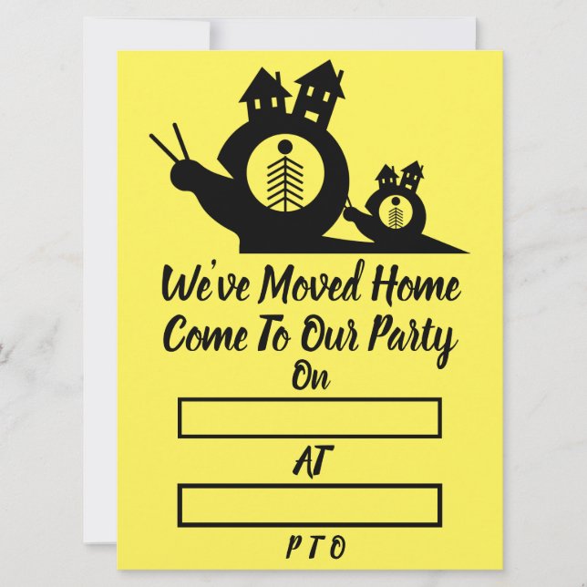 We Have Moved Snail House Moving Home Announcement (Front)
