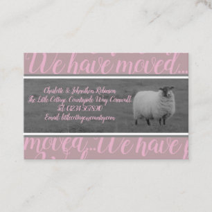 We have moved to the countryside sheep card