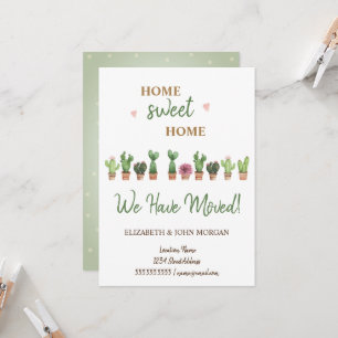 We Have Moved,Watercolor Cactus