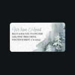 We have Moved Watercolor Winter Forest Label<br><div class="desc">We have Moved return address labels to draw attention to your new address. Design features Watercolor Winter Pine Forest - perfect for general mail, winter events, christmas cards, change of address and holiday moving announcements etc. The template is ready for you to add your name and address and you can...</div>