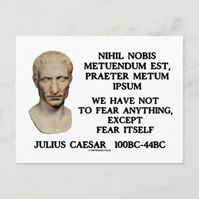 We Have Not To Fear Anything, Except Fear Itself Postcard (Front)