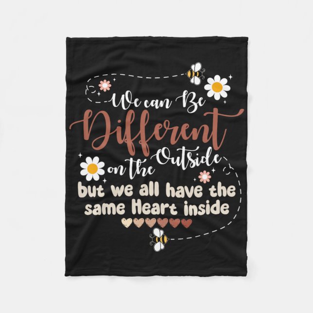 We Have Same Heart Inside Black History Month Wome Fleece Blanket (Front)