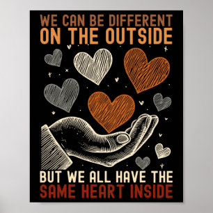 We Have Same Heart Inside Black History Month Wome Poster
