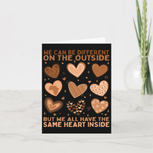 We Have The Same Heart Inside Valentine Heart Blac Card