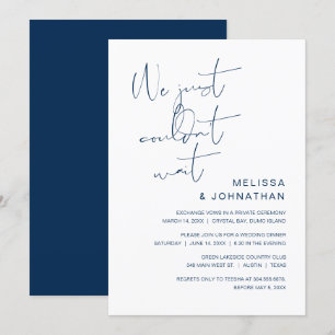 We have tied the knot, Wedding Elopement Invitatio Invitation