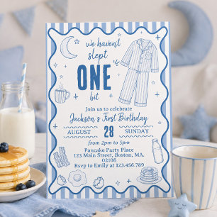 We Haven't Slept One Bit Pyjamas Birthday Invitation