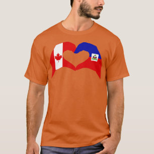 We Heart Canada Haiti Multinational Patriot Flag S T-Shirt