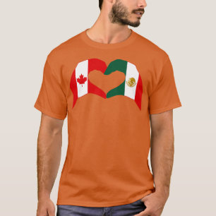 We Heart Canada Mexico Multinational Patriot Flag T-Shirt