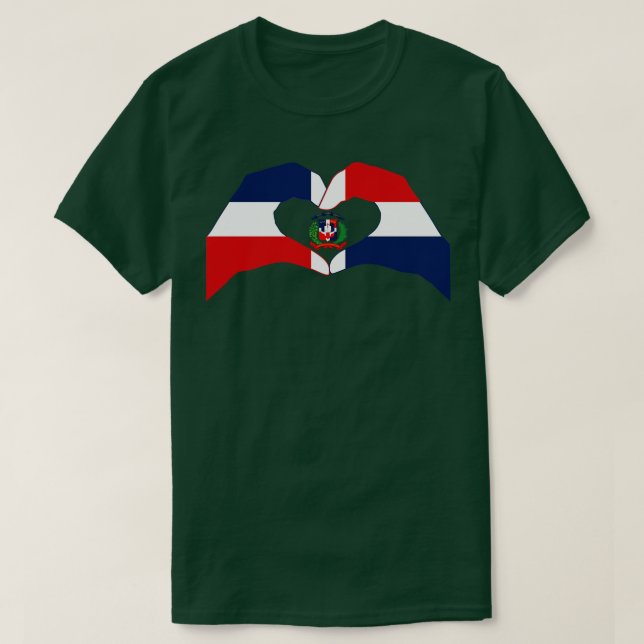 We Heart Dominican Republic Multinational Patriot  T-Shirt (Design Front)