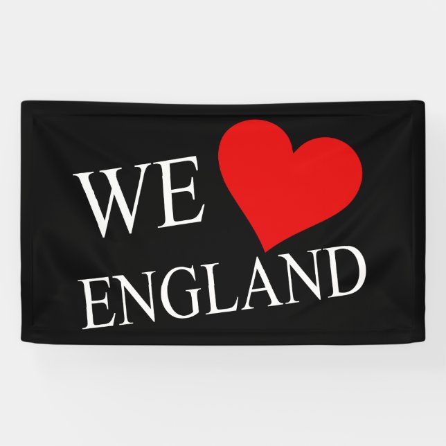 We Heart England wt (h) bnrcnt Banner (Horizontal)