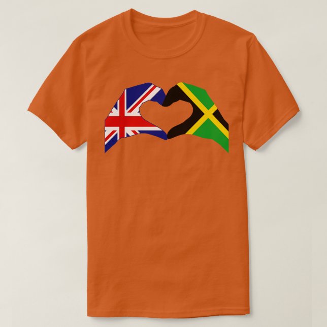 We Heart UK Jamaica Multinational Patriot Flag Ser T-Shirt (Design Front)