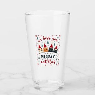 We Hiss You A Meowy Catmas Funny Cat Christmas Ugl Glass