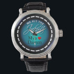 We Hit The Jackpot! | blue Watch<br><div class="desc">A fun, wearable wedding keepsake for Las Vegas newlyweds. The face of this watch has text which says "We Hit The Jackpot!" and features black and blue casino chip artwork that you can personalise with your names. Use the "Customise It" button to change the text. Available in 10 colours. "We...</div>