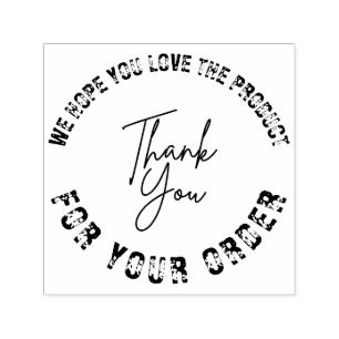 We Hope You Love It Custom Small Business Self-inking Stamp