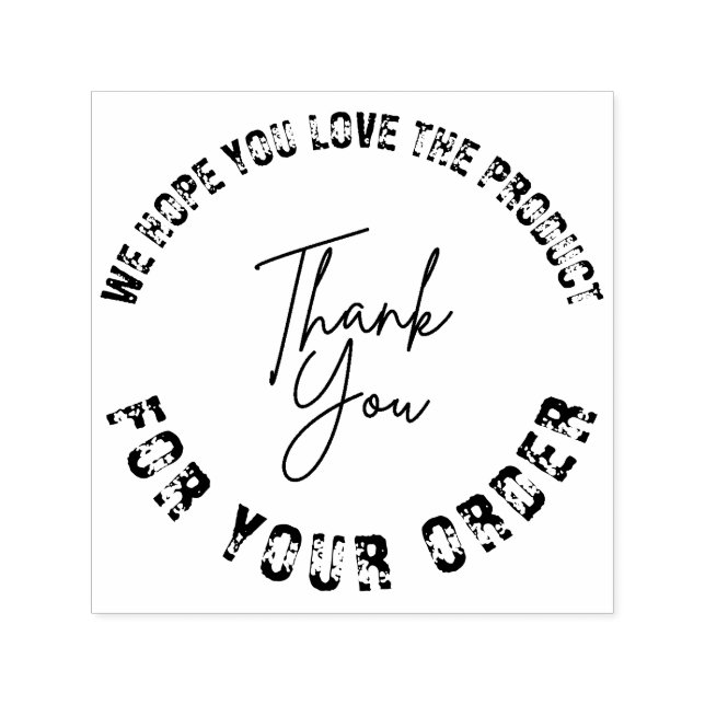 We Hope You Love It | Custom Small Business Self-inking Stamp (Design)