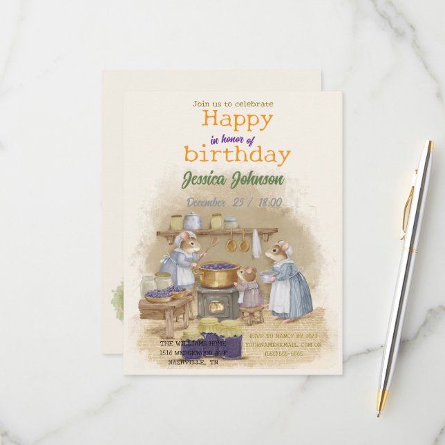 We invite you to a children's party (Front/Back In Situ)