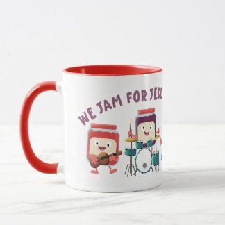 We Jam for Jesus cute bible verse cartoon Mug