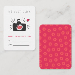 We Just Click Camera Classroom Valentine's Day Card