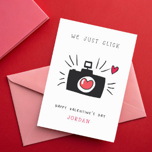 We Just Click Camera Classroom Valentine's Day  Card