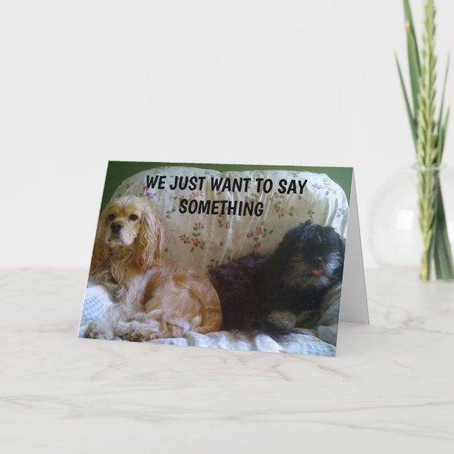 WE JUST WANT TO SAY HAPPY BIRTHDAY CARD (Front)