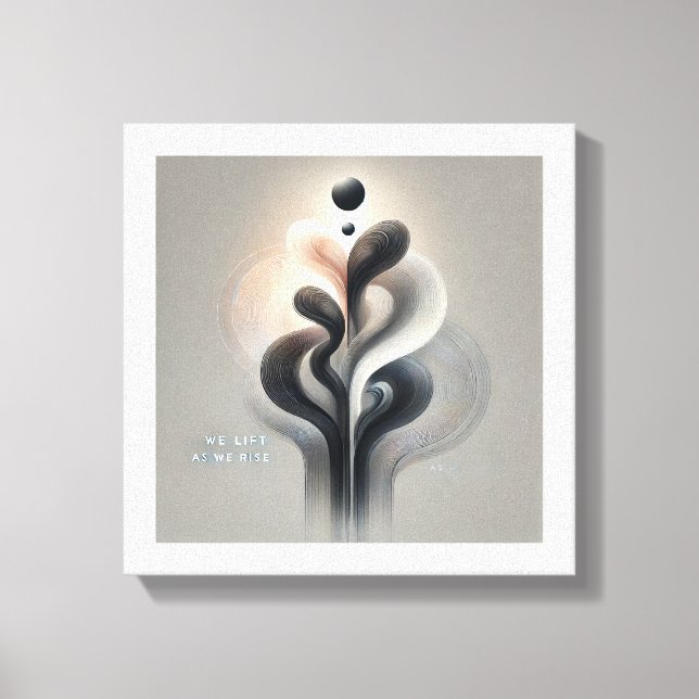 We Lift as We Rise - Inspirational Canvas Print (Front)
