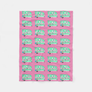 “We Like To Sleep Around” Camper Humour Fleece Blanket