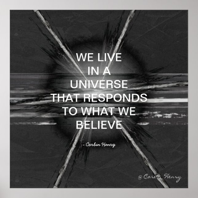 We Live In A Universe Poster (Front)