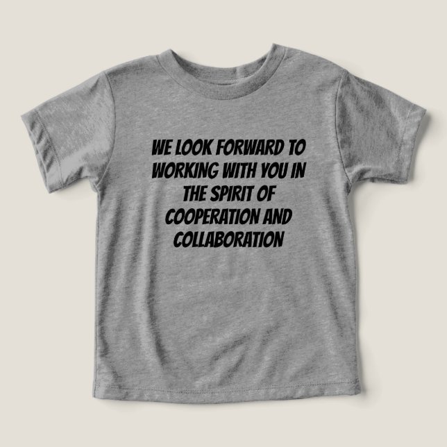 WE LOOK FORWARD TO WORKING WITH YOU IN THE SPIRIT  (Design Front)