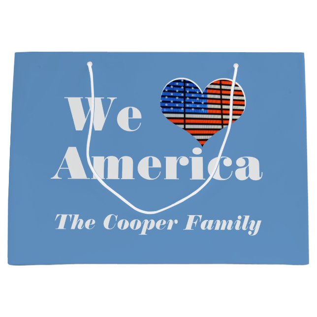 We Love America Large Gift Bag (Front)