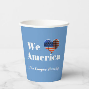 We Love America Paper Cups