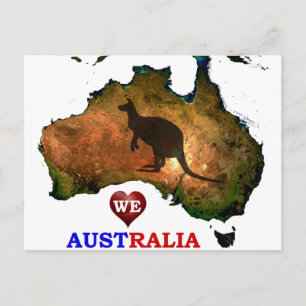 WE LOVE AUSTRALIA. POSTCARD
