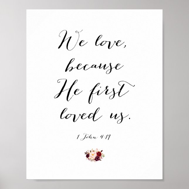 We love because He first loved us Verse Poster (Front)