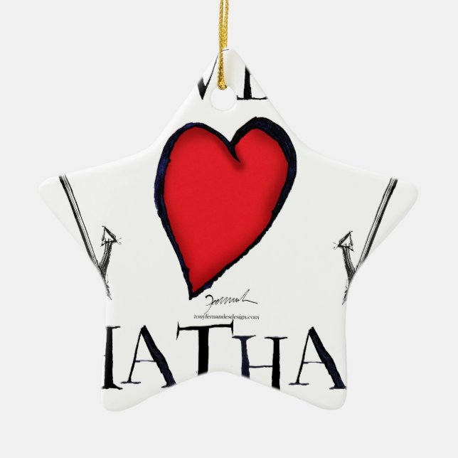 we love chatham ceramic tree decoration (Front)