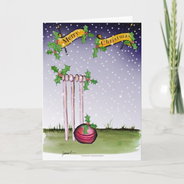 we love cricket xmas holiday card (Front)