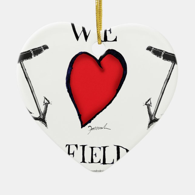 we love fairfield connecticut ceramic tree decoration (Front)