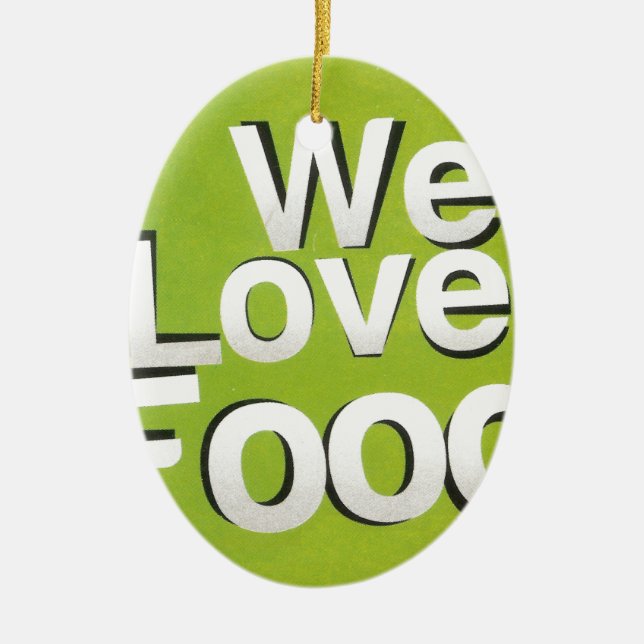 We love food ceramic tree decoration (Front)