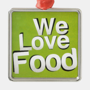 We love food metal tree decoration