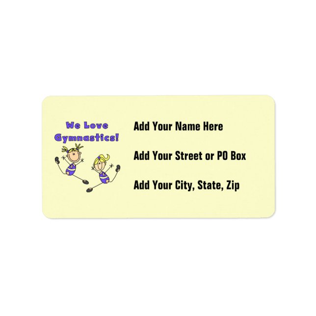 We Love Gymnastics Label (Front)