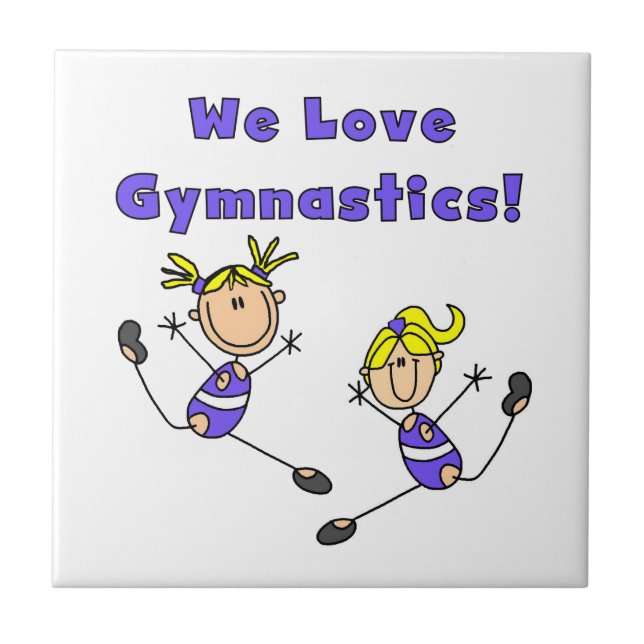 We Love Gymnastics Tile (Front)