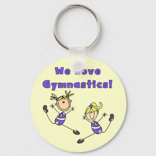 We Love Gymnastics Tshirts and Gifts Key Ring