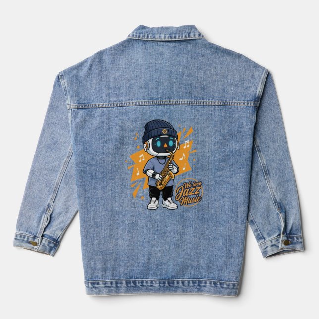 We Love Jazz Denim Jacket (Back)